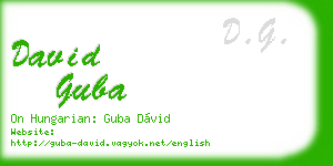 david guba business card